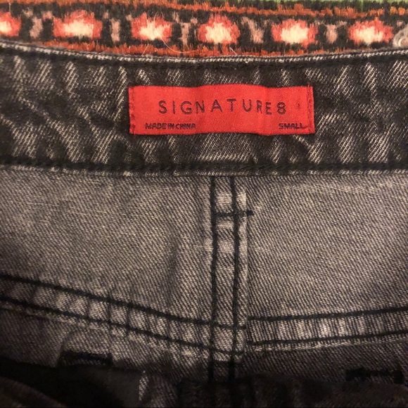 Signature8 - Grey Distressed Denim Mini Skirt S - Picture 3 of 4